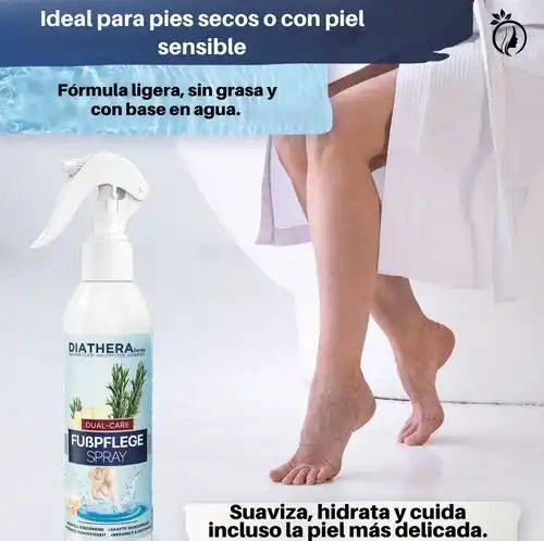 Spray hidratante para pies secos y agrietados