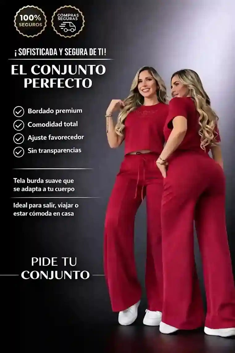Conjunto Bordado Estilo Chanel