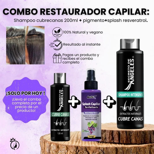 Shampoo Cubre Canas “Secreto de Ángeles” + Regalo Doble