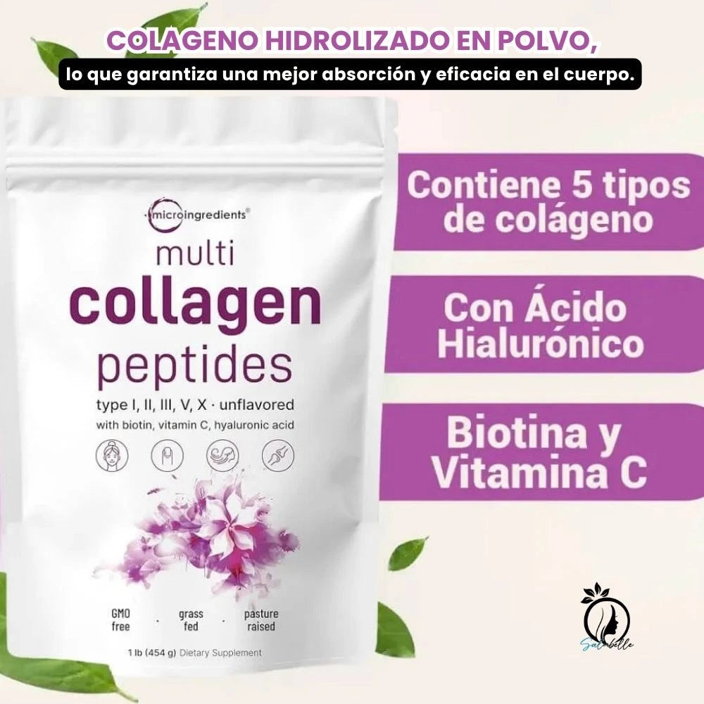 Colágeno 8 en 1 con Biotina + Ácido Hialurónico Belleza y bienestar desde adentro