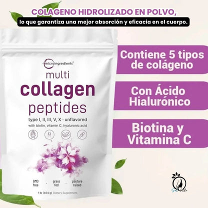 Colágeno 8 en 1 con Biotina + Ácido Hialurónico Belleza y bienestar desde adentro