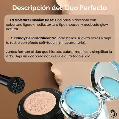 Duo Porcelana: Base + Matificante Candy Bella