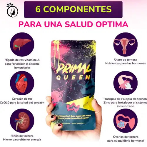 PrimalQueen- Apoyo Natural para SOP, Vientre Postparto y Mal Olor Íntimo