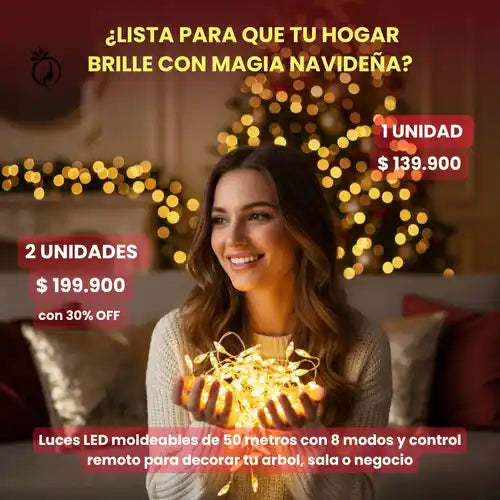 Guirnalda 50 metros 400 LED- Decora fácil, rápido y bonito