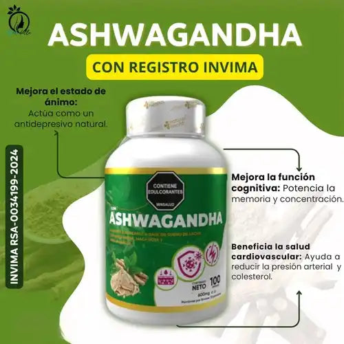 Combo Resveratrol+NAD     +Ashwagandha con INVIMA