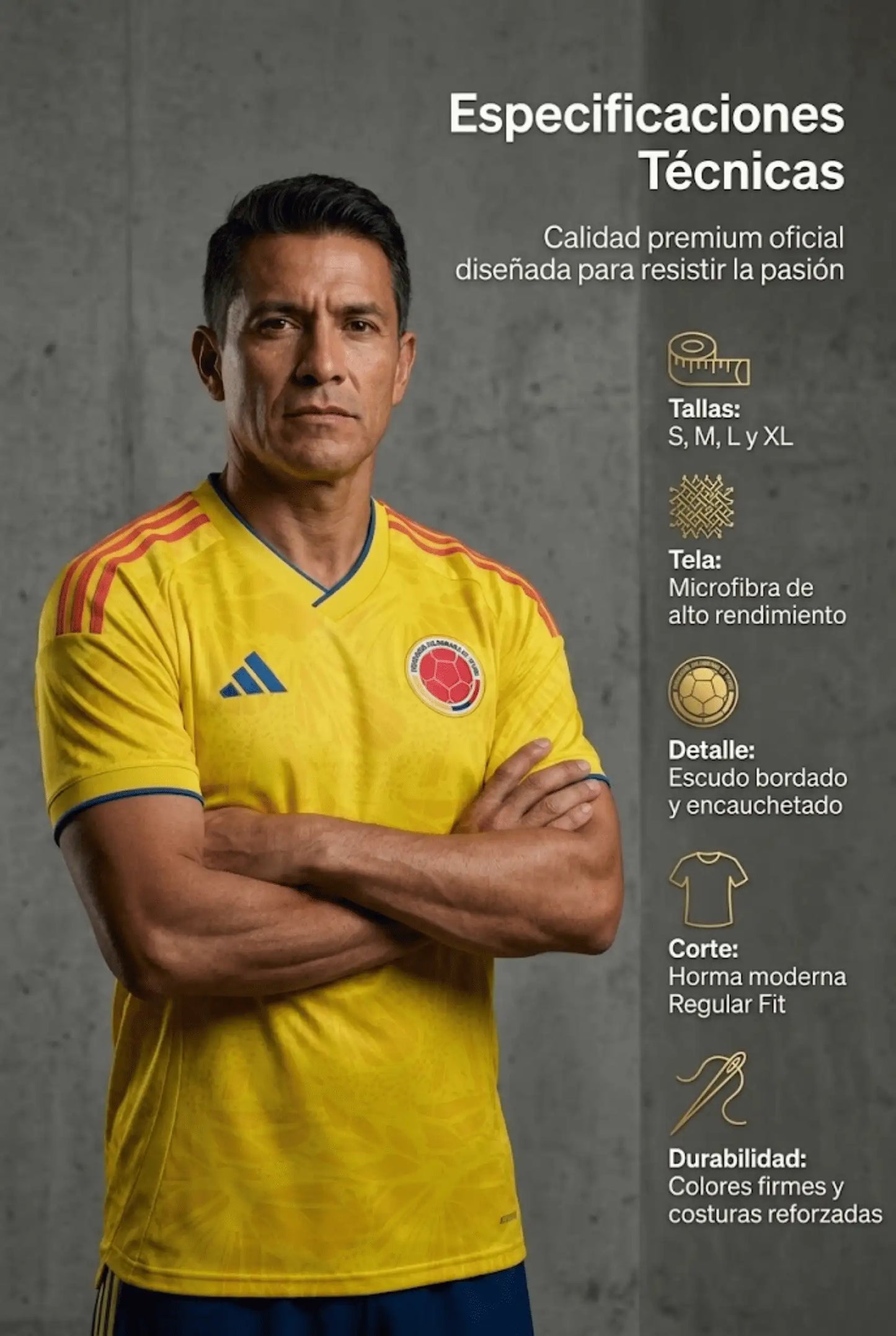 Camiseta Selección Colombia 2026- Encauchetada