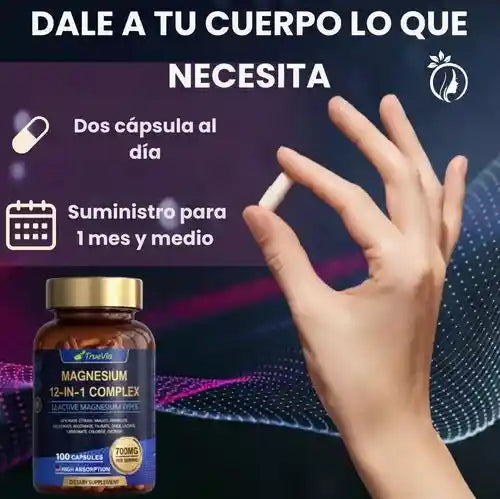 Duerme Mejor, Vive Mejor: Magnesio 12 en 1 de Alta Absorción