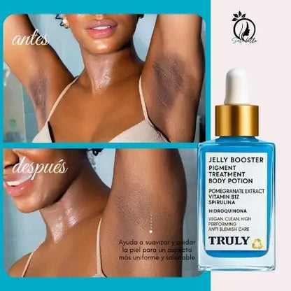 Truly Jelly Booster® Aclara y unifica tu tono, ¡hidrata desde la primera gota!