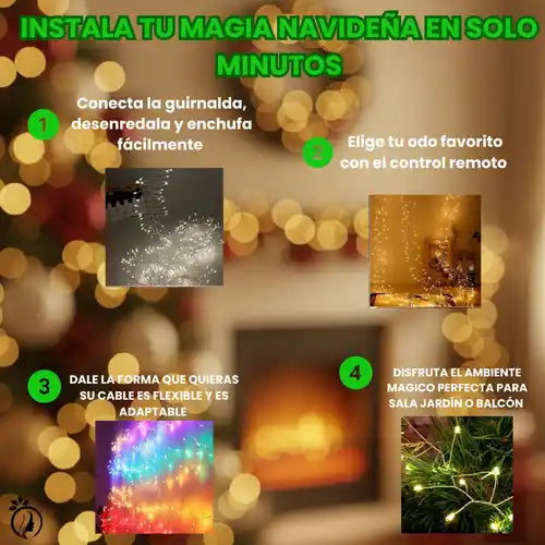 Guirnalda 50 metros 400 LED- Decora fácil, rápido y bonito
