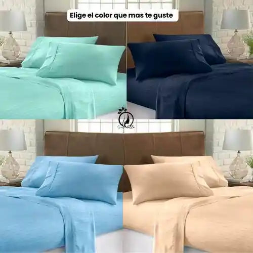 Sabanas premium de poliester + Almohadas GRATIS