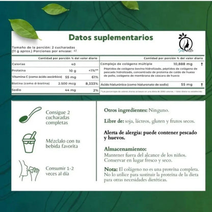 Colágeno 8 en 1 con Biotina + Ácido Hialurónico Belleza y bienestar desde adentro