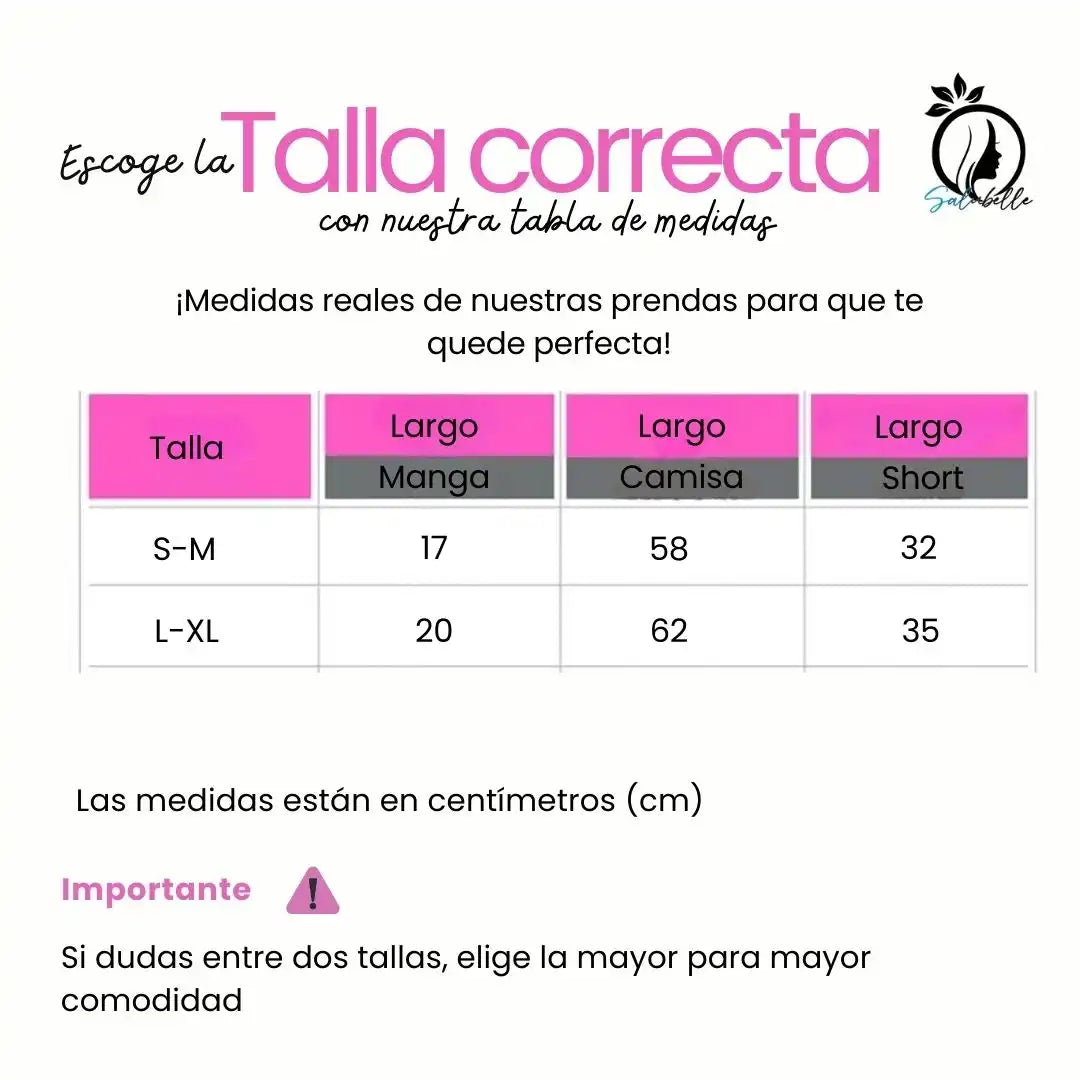 Pijamas de Lujo en Satin en Short y Camisa con Botones
