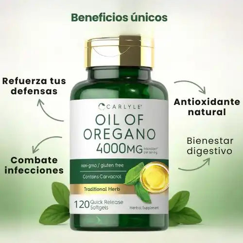 Carlyle® Aceite de Orégano Equilibra tu digestión y fortalece tu bienestar