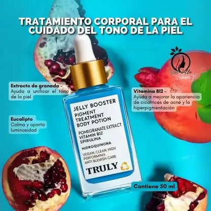 Truly Jelly Booster® Aclara y unifica tu tono, ¡hidrata desde la primera gota!