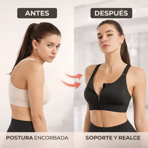 Top corrector Deportivo de Soporte 3 en 1: Menos Rebote, Realce Natural y Comodidad Diaria
