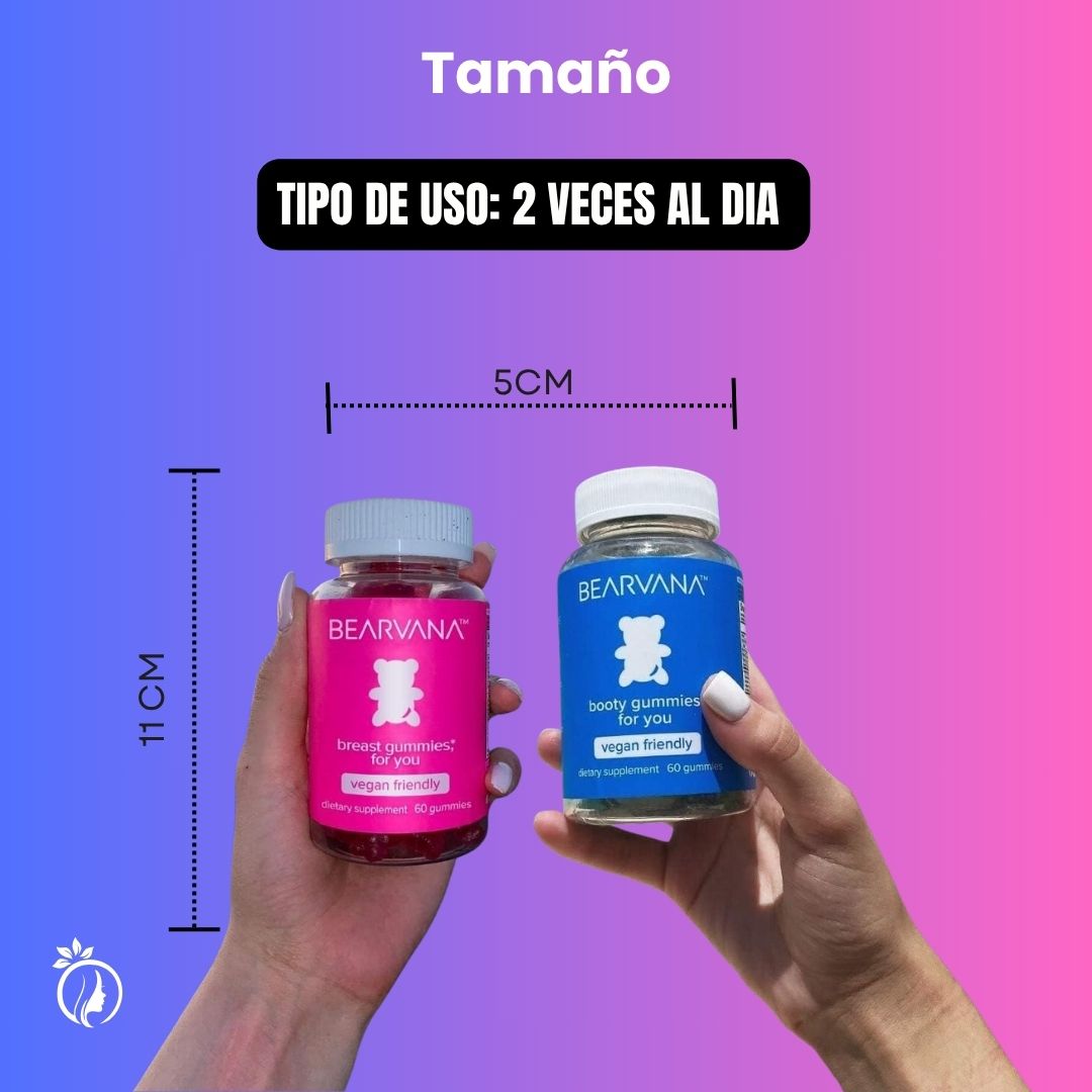 Duo Bearvana-Apoya el bienestar de busto y gluteos.