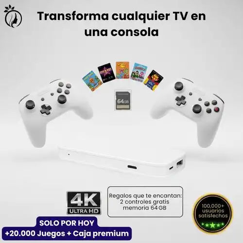 Gamestation Pro: 2 controles gratis + caja premium 4K