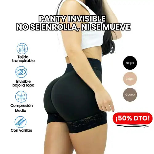 Panty invisible con varillas