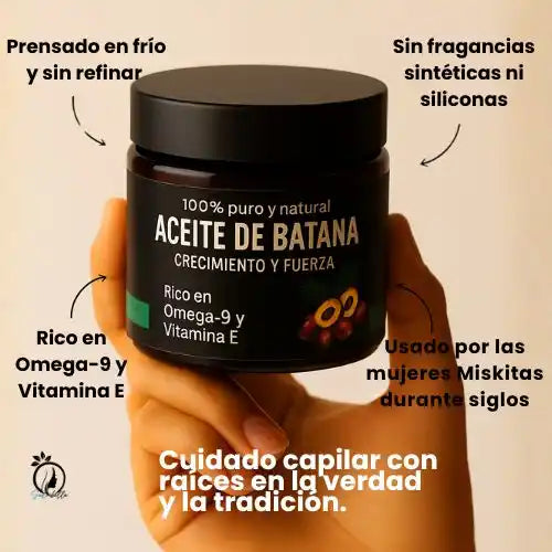 Aceite de Batana 100% Puro Nutre y Fortalece el Cabello