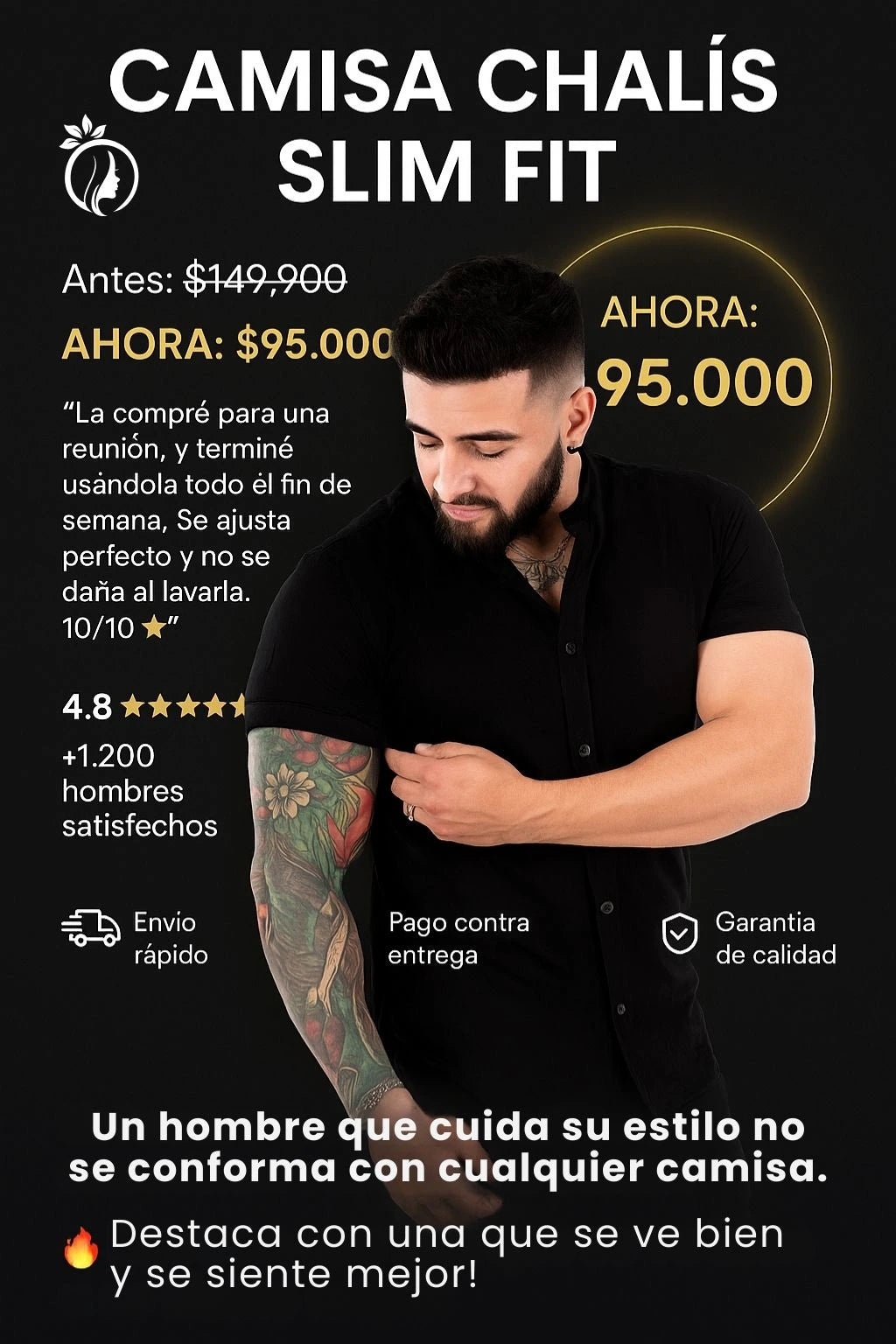 Camisetas Chalisis Slim Fit Manga Corta