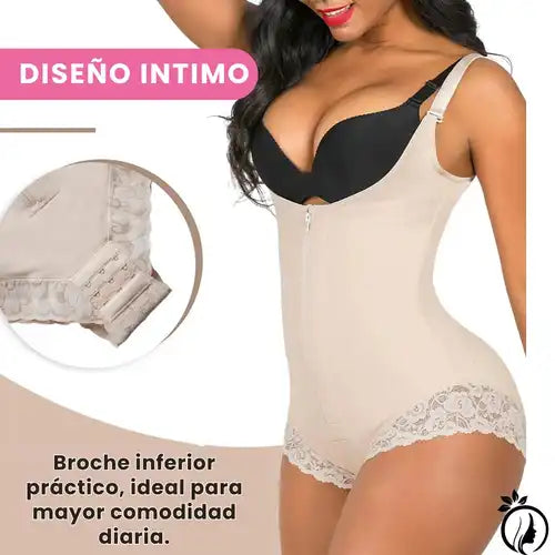 Faja Cachetera con Tira Mixta de Alta Compresion