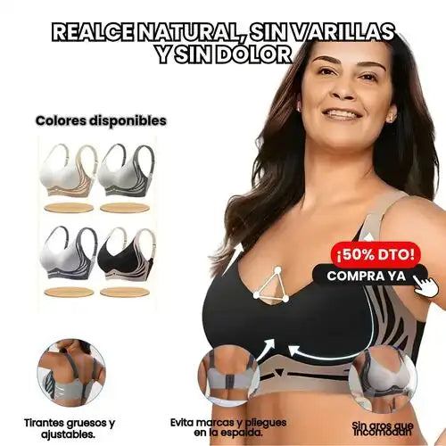 SILUET Brasier Push Up Antigravedad– Realce Natural y Soporte sin Varillas