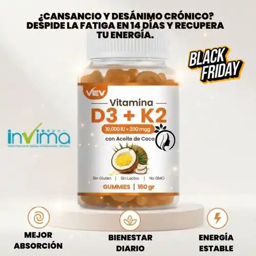 Gomitas D3+K2 | Apoyo Diario para Huesos y Articulaciones