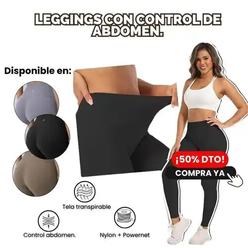 Leggings Con Control Abdomen