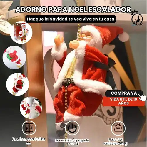 Papá Noel Escalador con Música