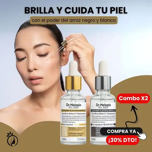 DR. MELAXIN™ X2 Arroz Negro y Blanco para una piel radiante y suave