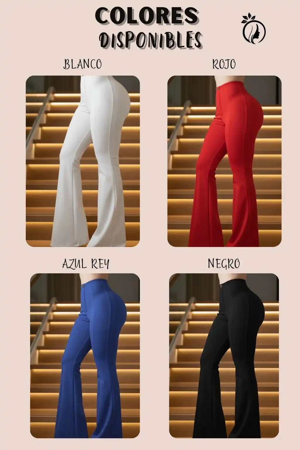 Leggings bota campana con faja incluida y realce!