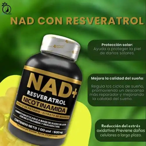 Combo Resveratrol+NAD     +Ashwagandha con INVIMA