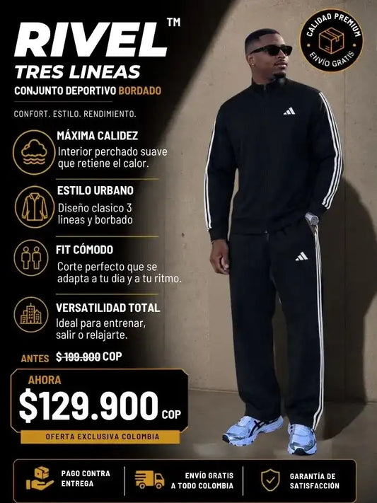 RIVEL™ | Conjunto Deportivo de 2 Piezas- Adidas