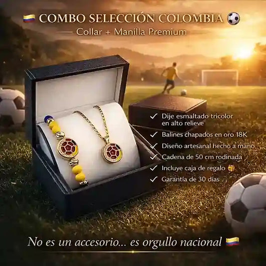 Combo Manilla + Cadena Selección Colombia 18K
