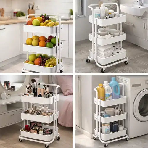 Carrito Organizador Rodante de 3 Niveles
